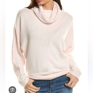 Reiss Eva Wool Blend Turtleneck Sweater in Light Pink